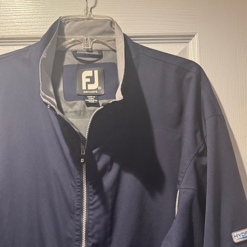 FootJoy Navy Lightweight DryJoys Golf Jacket with Contrast Trim